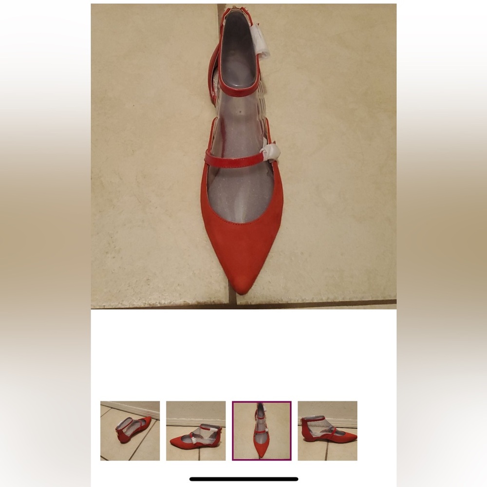 Do not buy! Looking for Louise Et Cie flats in red in size 7.5-8.5